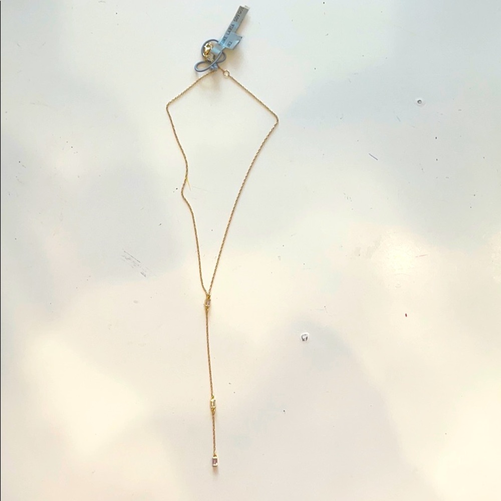 Jennifer Zeuner gold plated lariat necklace